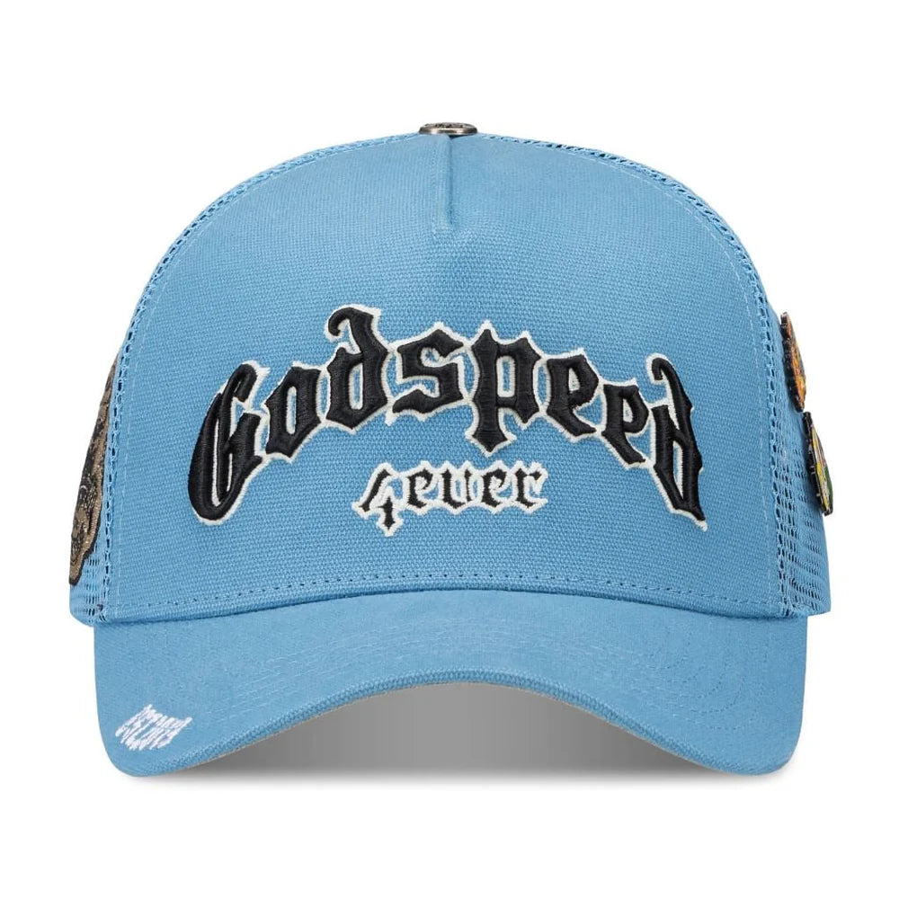 Godspeed "Forever" Baby Blue Trucker
