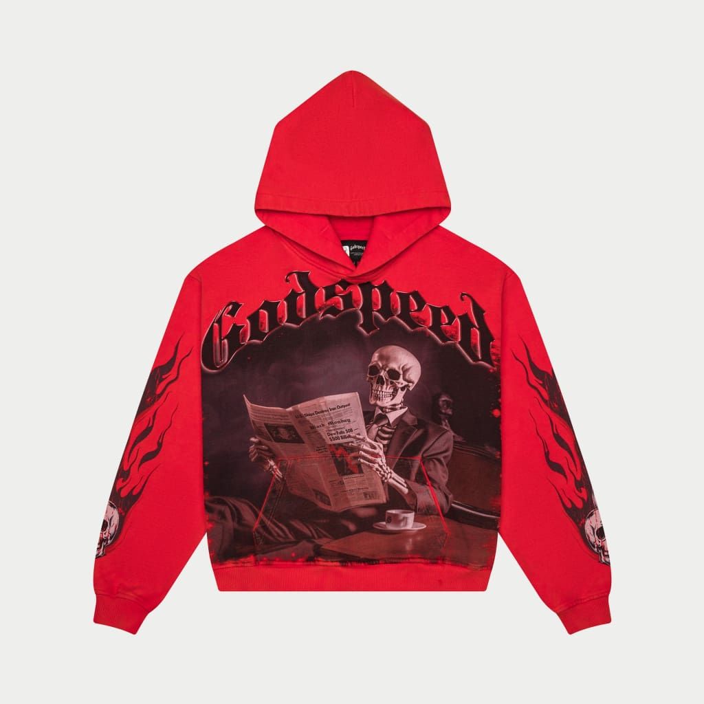 Godspeed "Black Monday" Hoodie (Red Wash)