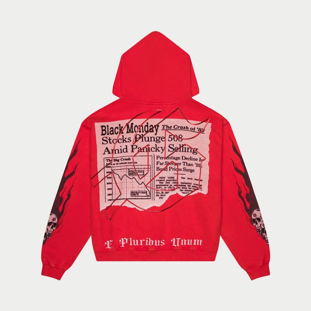 Godspeed "Black Monday" Hoodie (Red Wash)