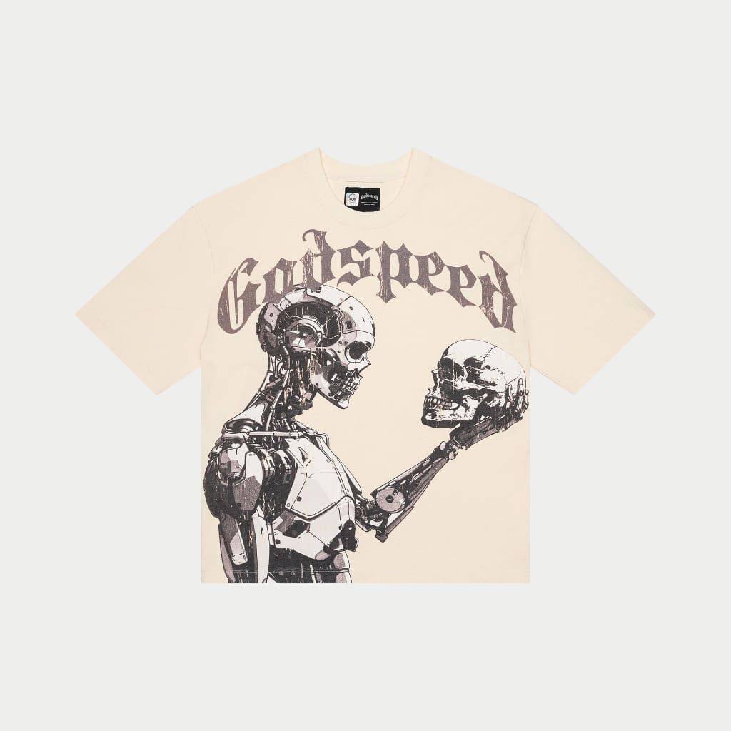 Godspeed Mankind Vs A.I. T-Shirt (Bone/Black)