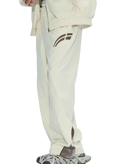 RVS Labs Cream/Coffee "Astral" Zip Track Pants