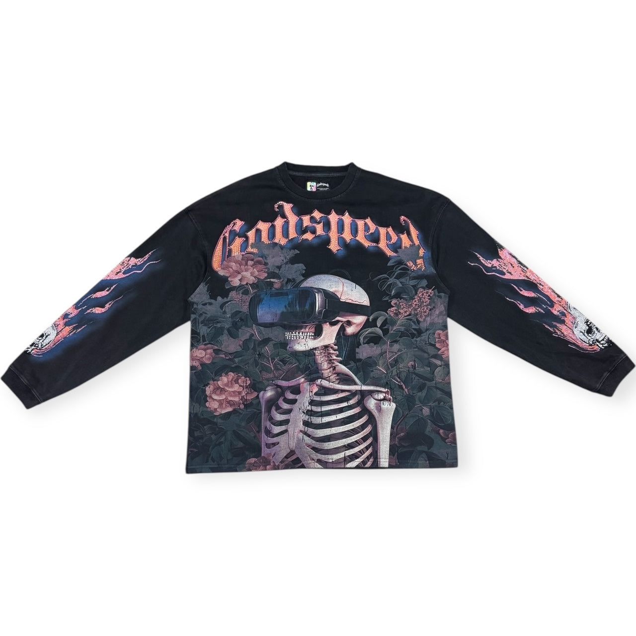 Godspeed "Vision Flowers" VVS Black Wash Long Sleeve