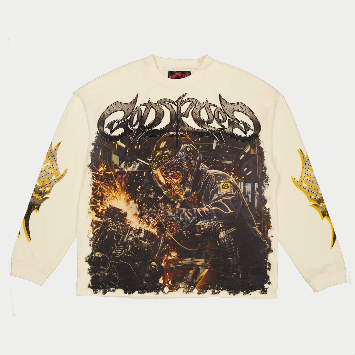 Godspeed "Steel Sharpens Steel" Bone Long Sleeve