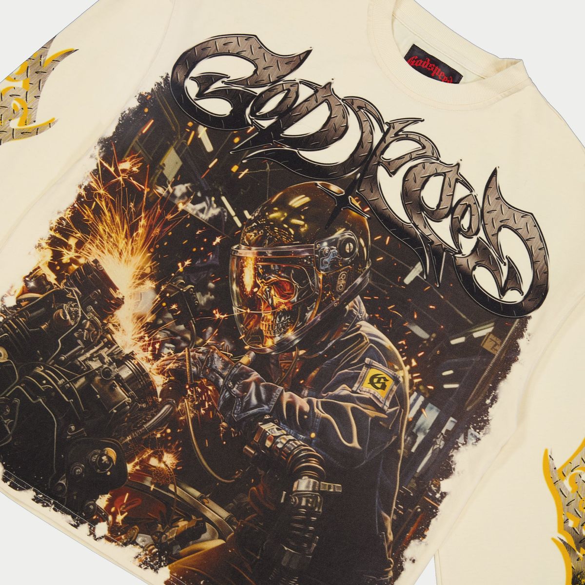 Godspeed "Steel Sharpens Steel" Bone Long Sleeve