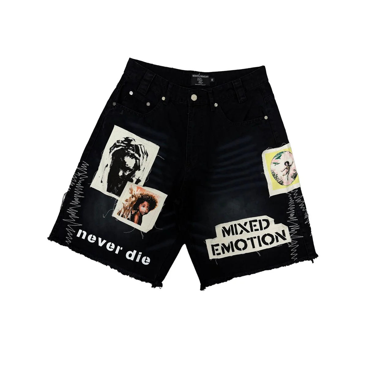 Mixed Emotions "Chaos" Black Carpenter Shorts