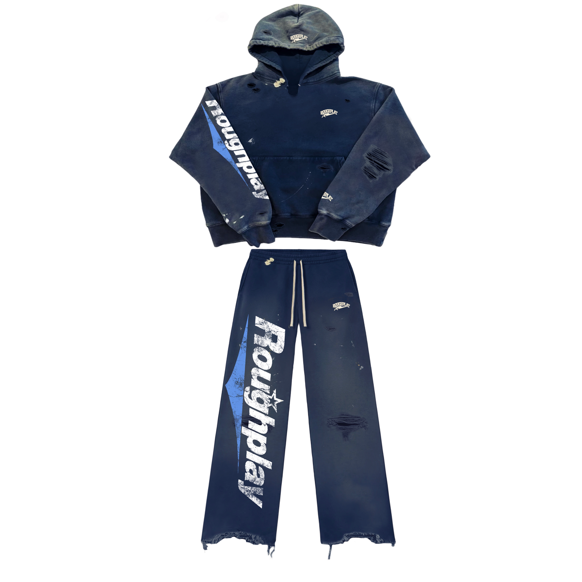 Roughplay "Navy/Light Blue" Straight Leg Full Sweatsuit