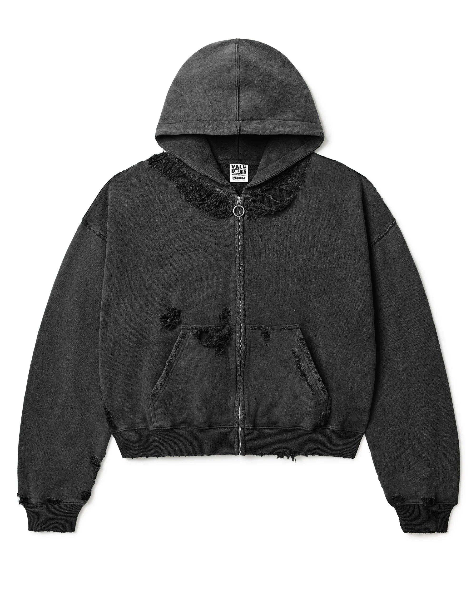 Vale "Destroyer" Black Zip-Up Hoodie