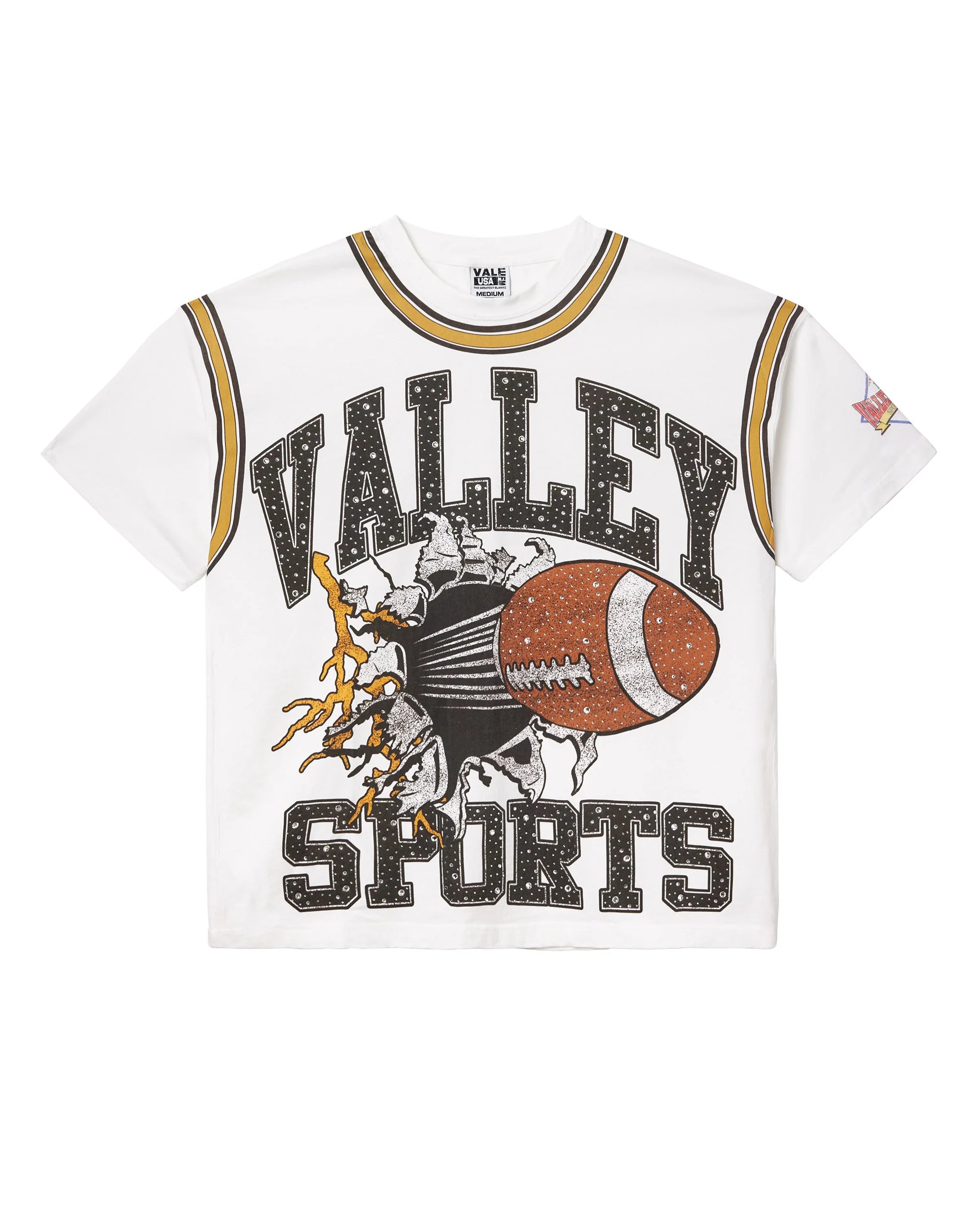 Vale "Classic Football Bling" White T-Shirt