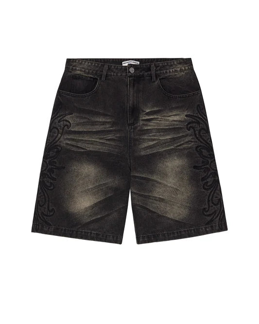 Vale "Flare" Black Jean Shorts