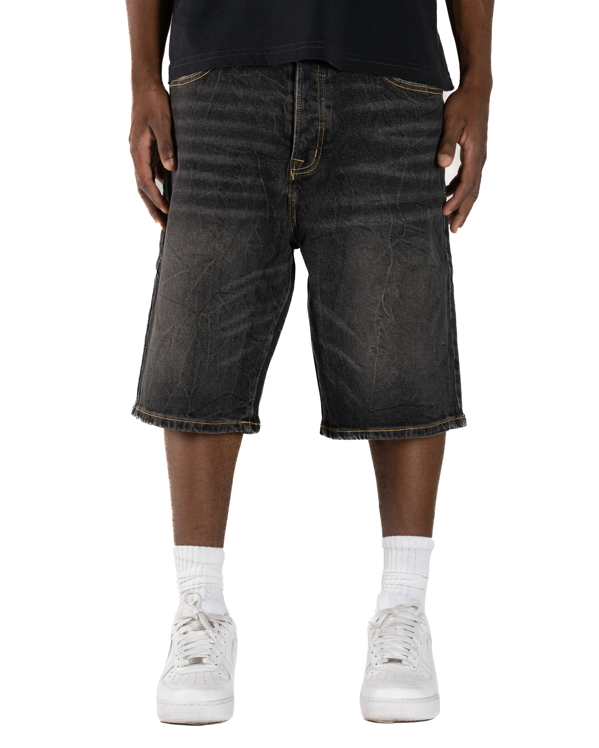 Mint Crew "Obsidian Wash" Jean Shorts