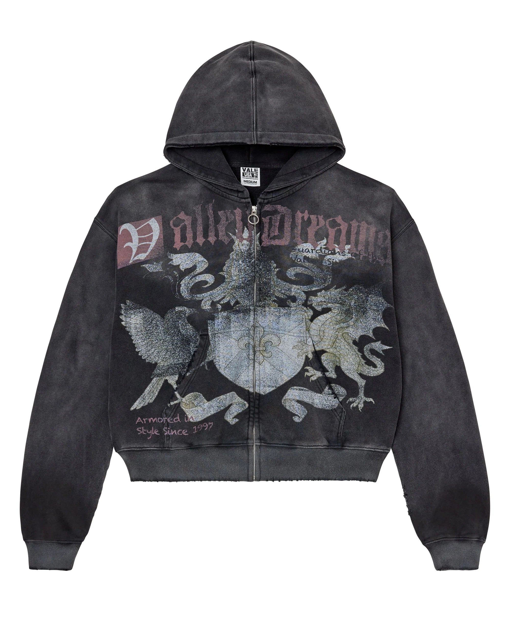 Vale "Vendetta" Black Zip-Up Hoodie