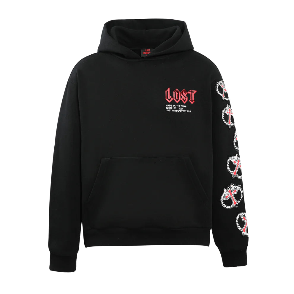 Lost MITT Hoodie Black/Red