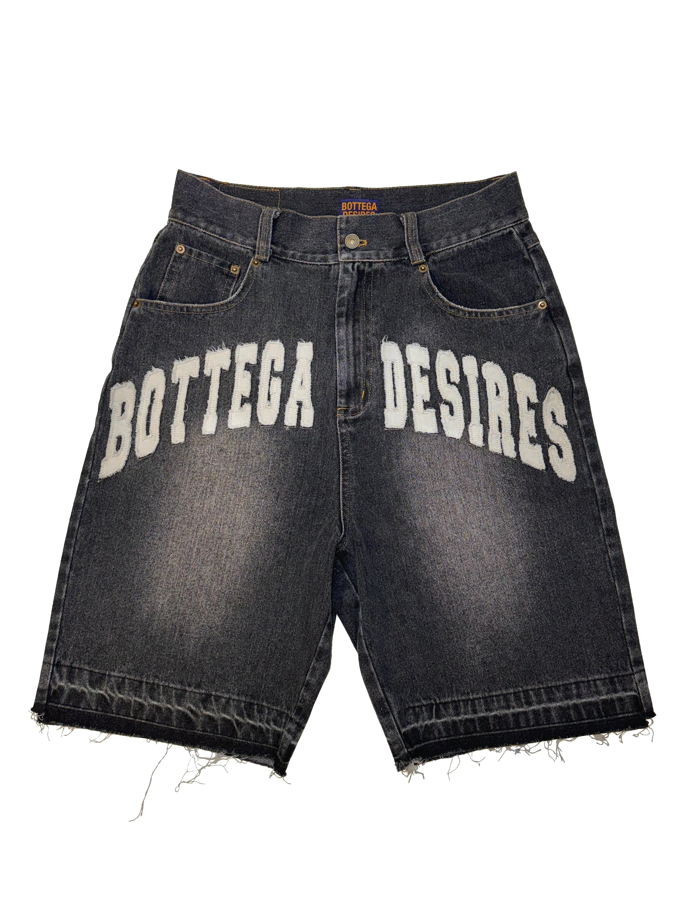 Bottega Desires "Black Wash" Jean Shorts