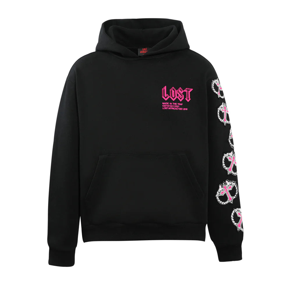 Lost Intricacy "MITT" Black/Pink Hoodie