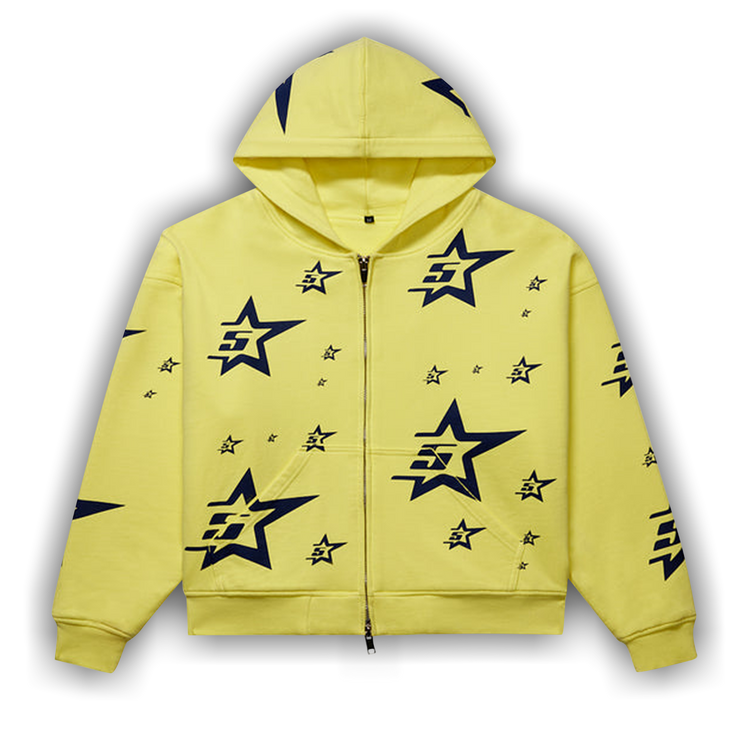 Sp5der "5star" AOP Zip-Up Hoodie