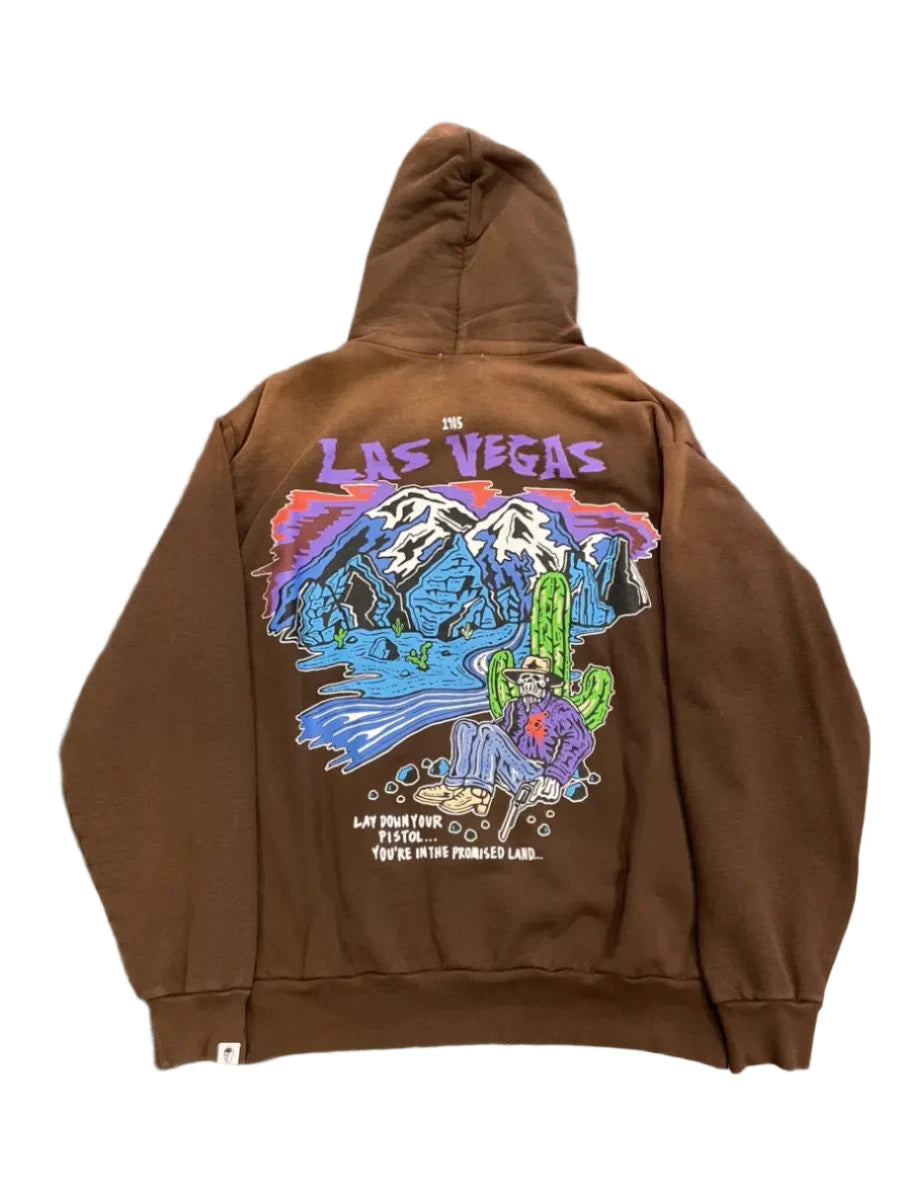 Warren Lotas "Promised Land" Hoodie Faded Brown