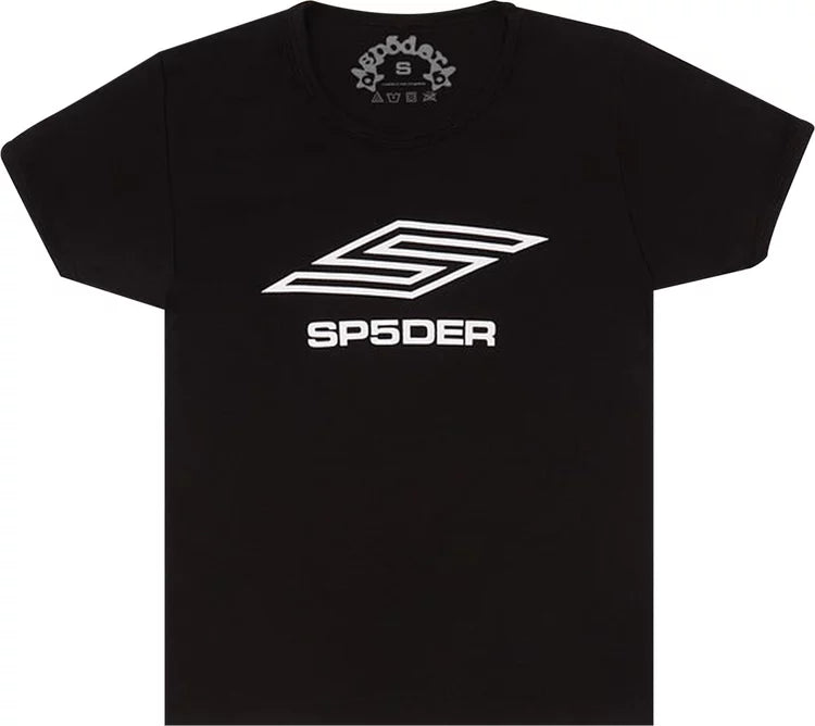 未使用 sp5der ブラックTシャツ Sサイズ Sp5der Black/White T-Shirt