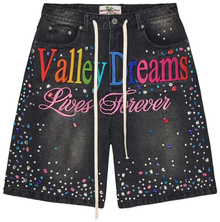 Vale "Ice Cream" Jean Shorts (Black)