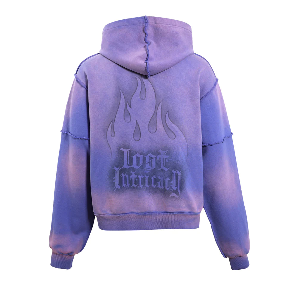 Lost Intricacy "Lavender Rhinestone" Zip Up Hoodie