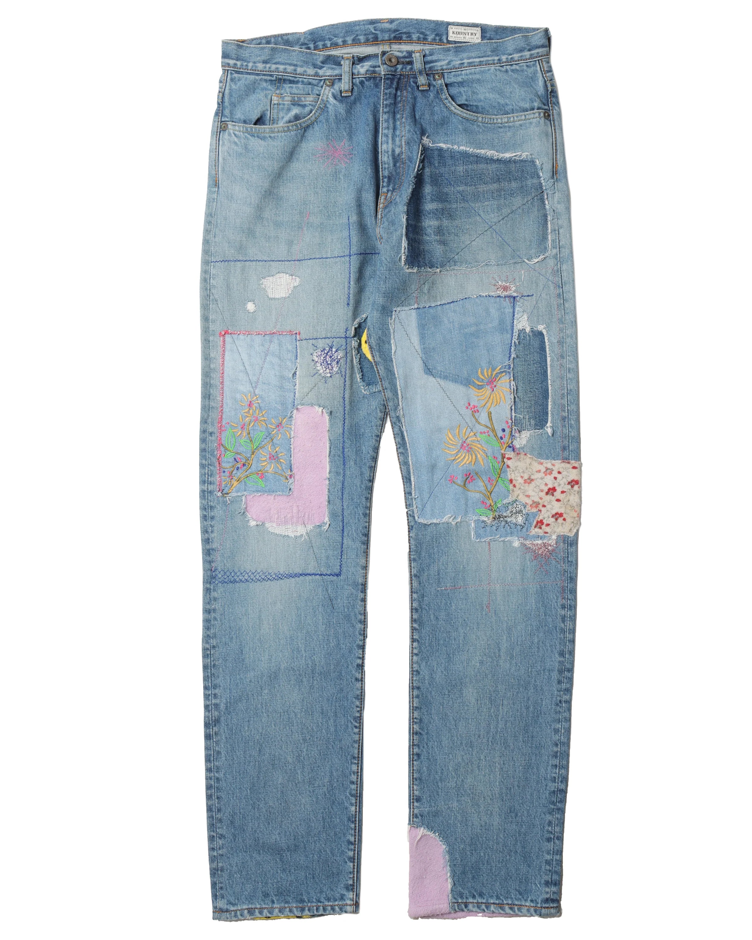 Kapital "Smiley Patch" Blue Jeans