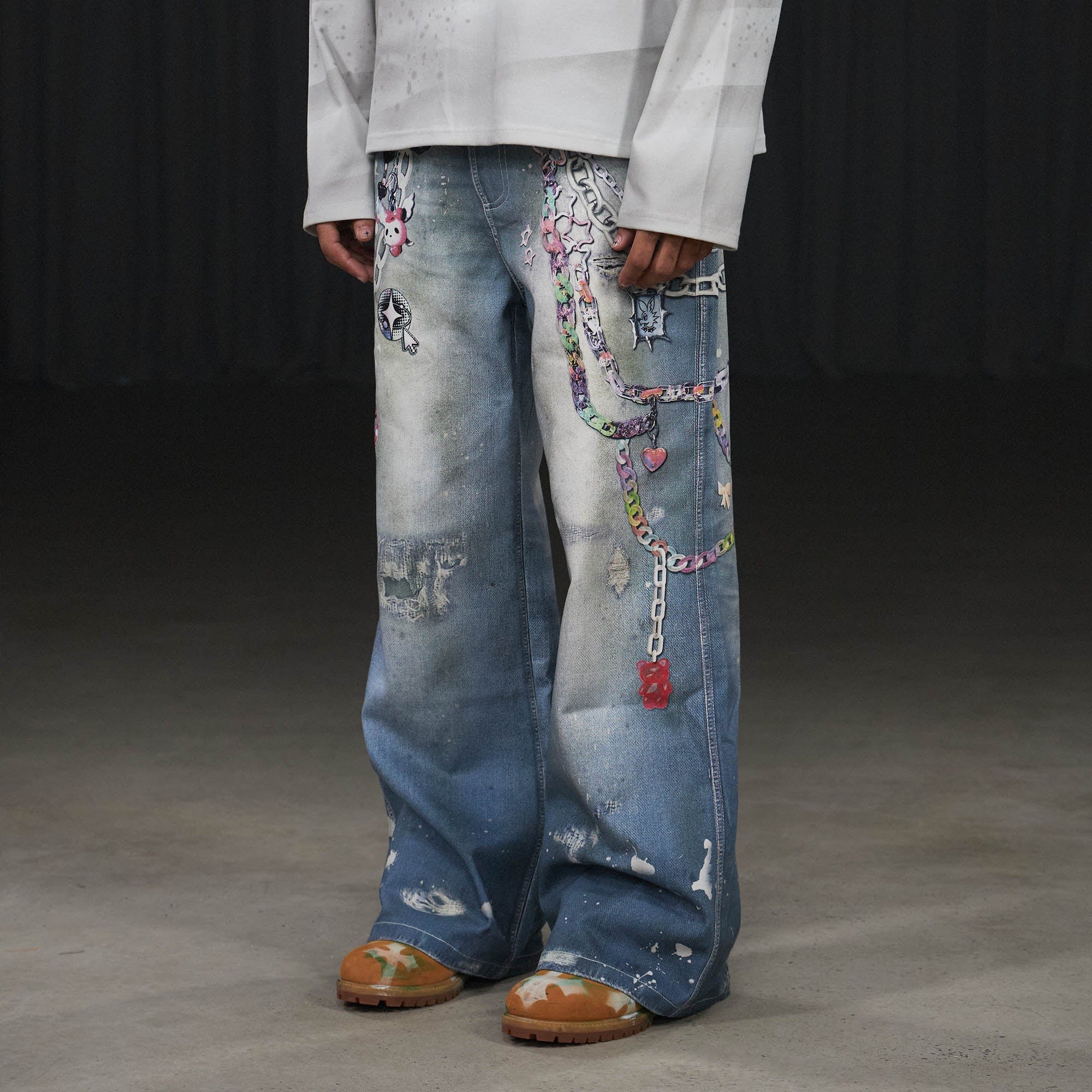 DND4DES "Cartoon Chain" Jeans