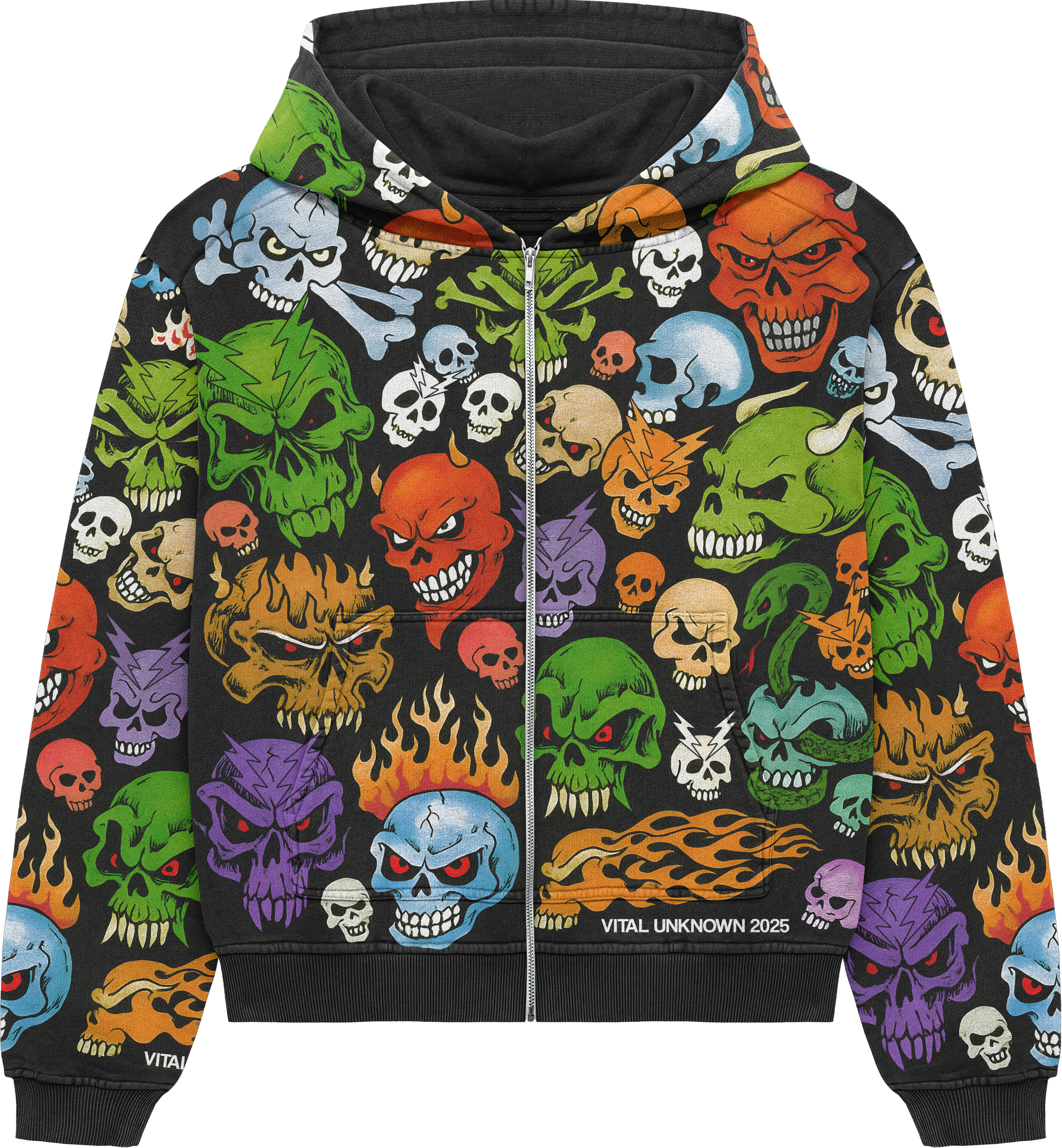 Vital "Skull Army" Zip-Up Hoodie