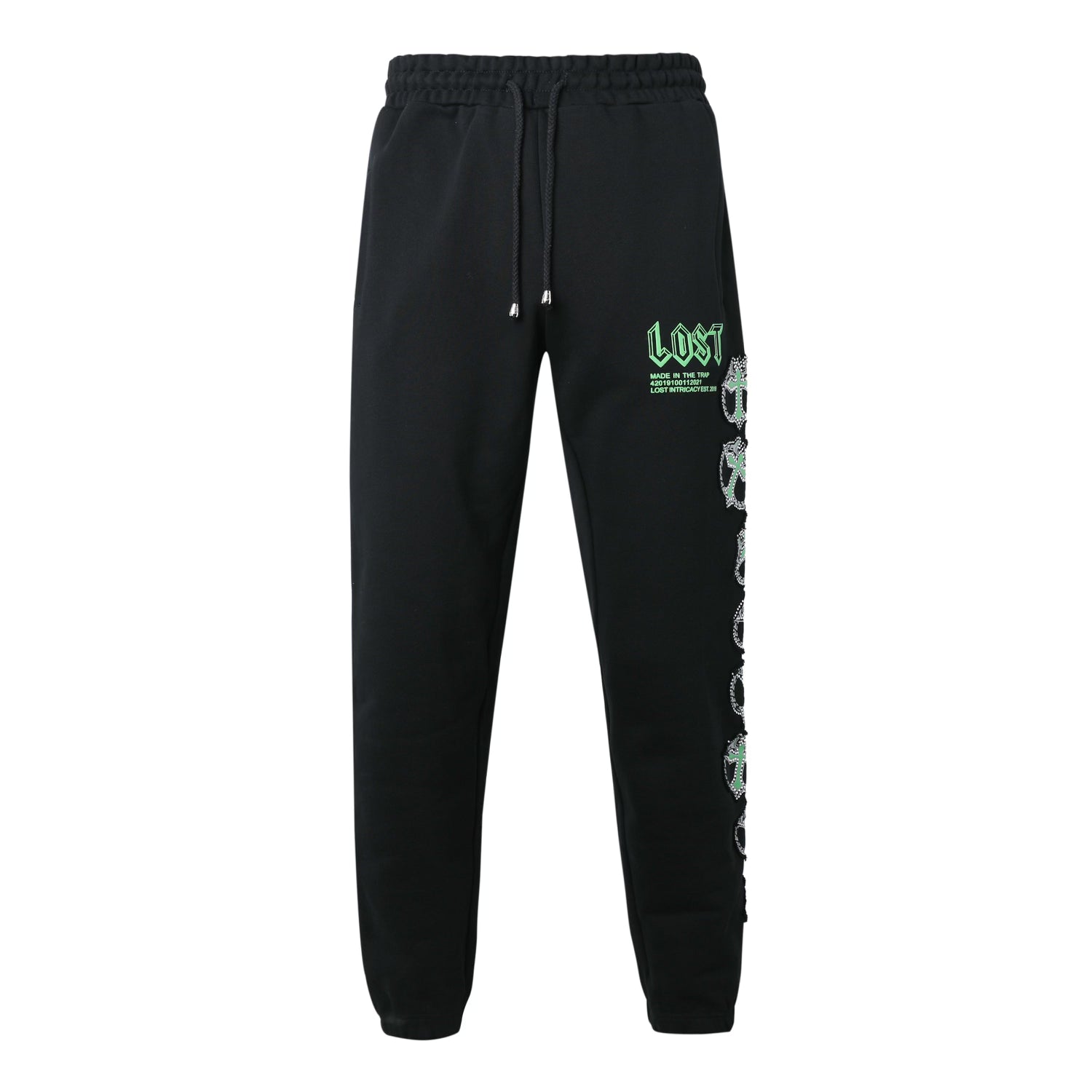 Lost Intricacy Black/Green MITT Sweatpants