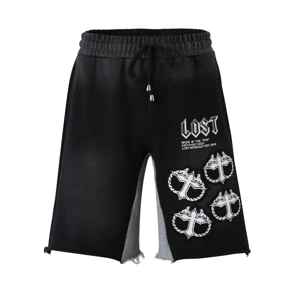 Lost Intricacy "Black/White" Cotton Shorts