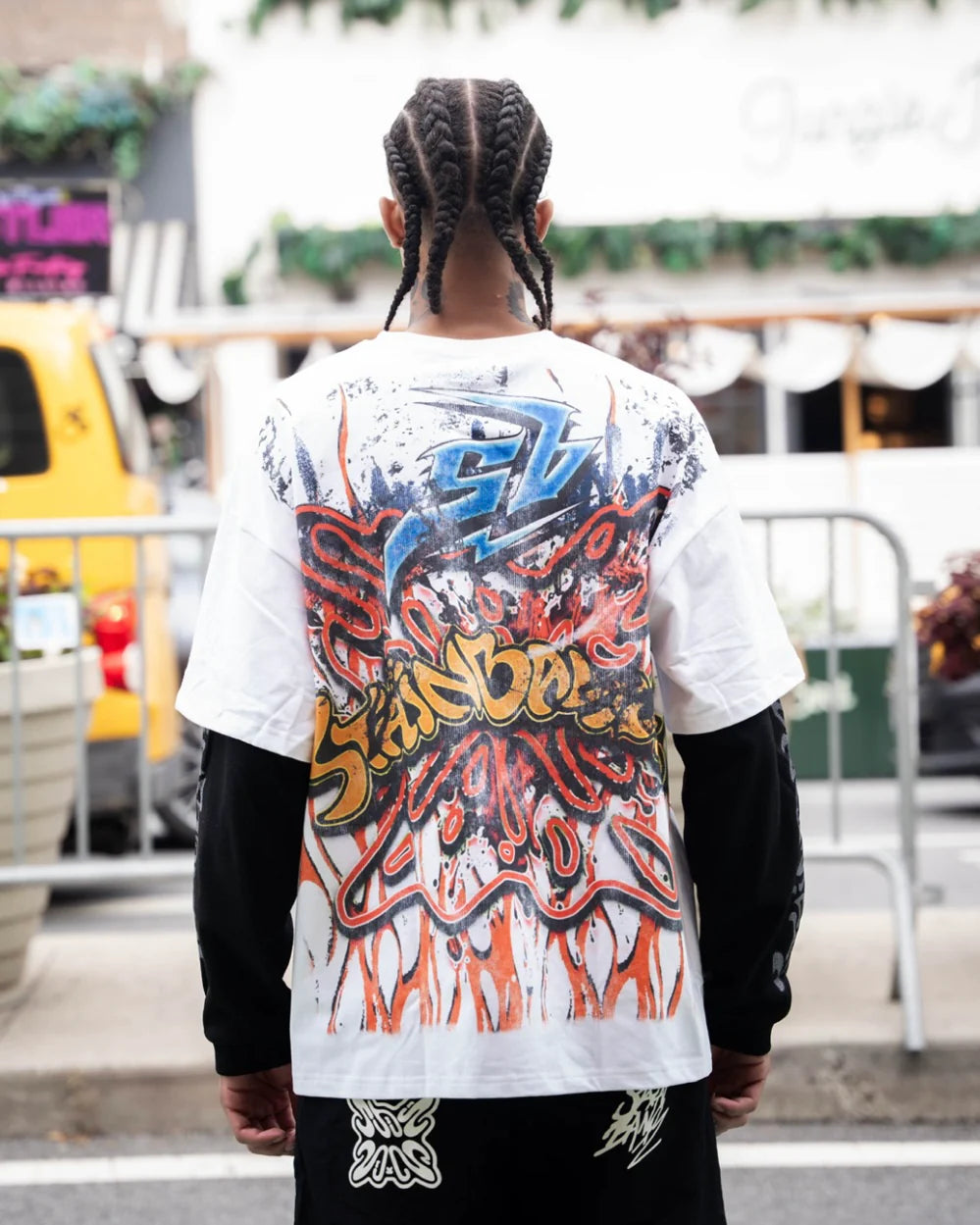 SB Studios "Oversized" White Thermal Long Sleeve T-Shirt