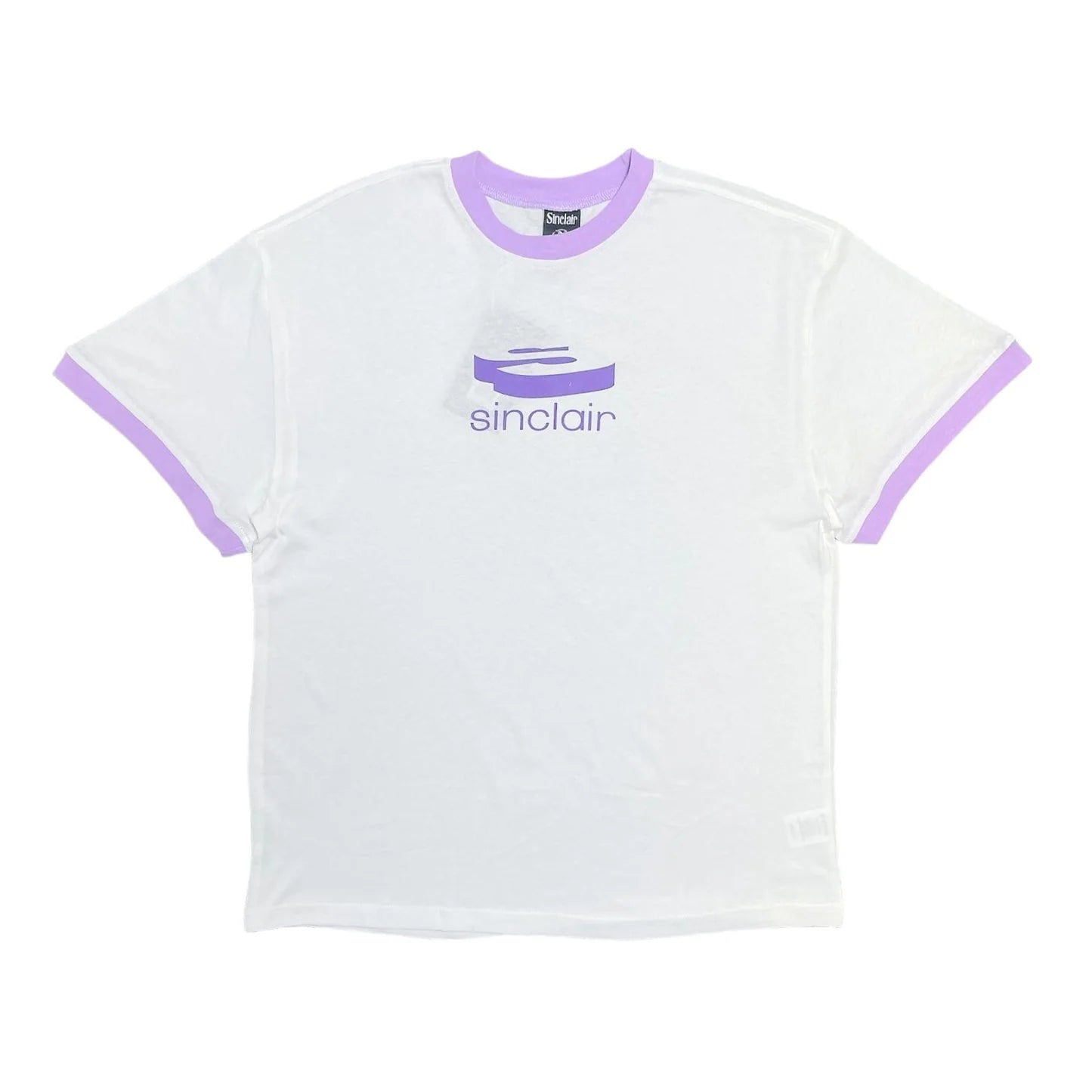 Sinclair "3D Logo Ringer" White/Purple T-Shirt