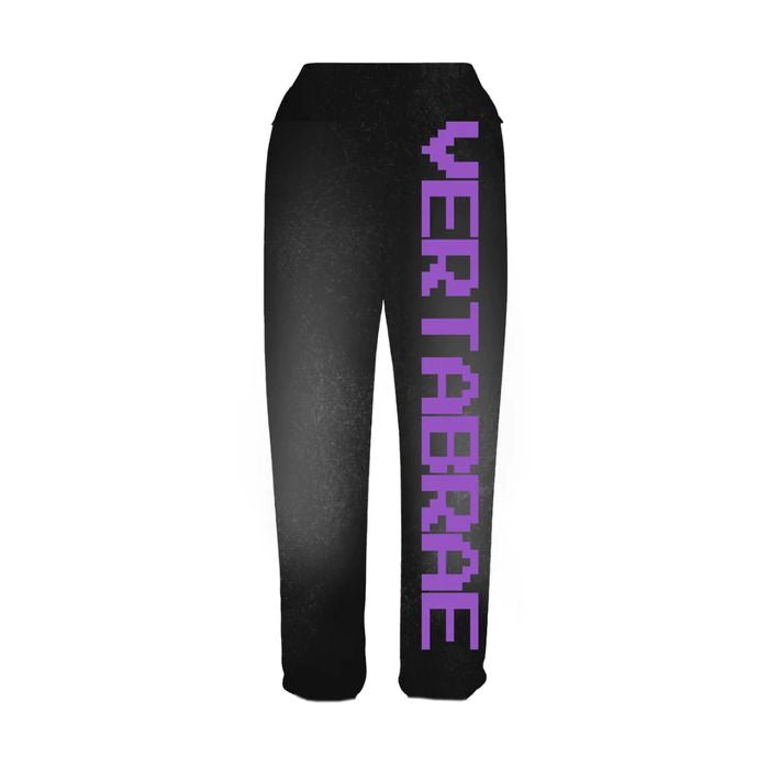 Vertabrae Black/Purple Sweat Pants