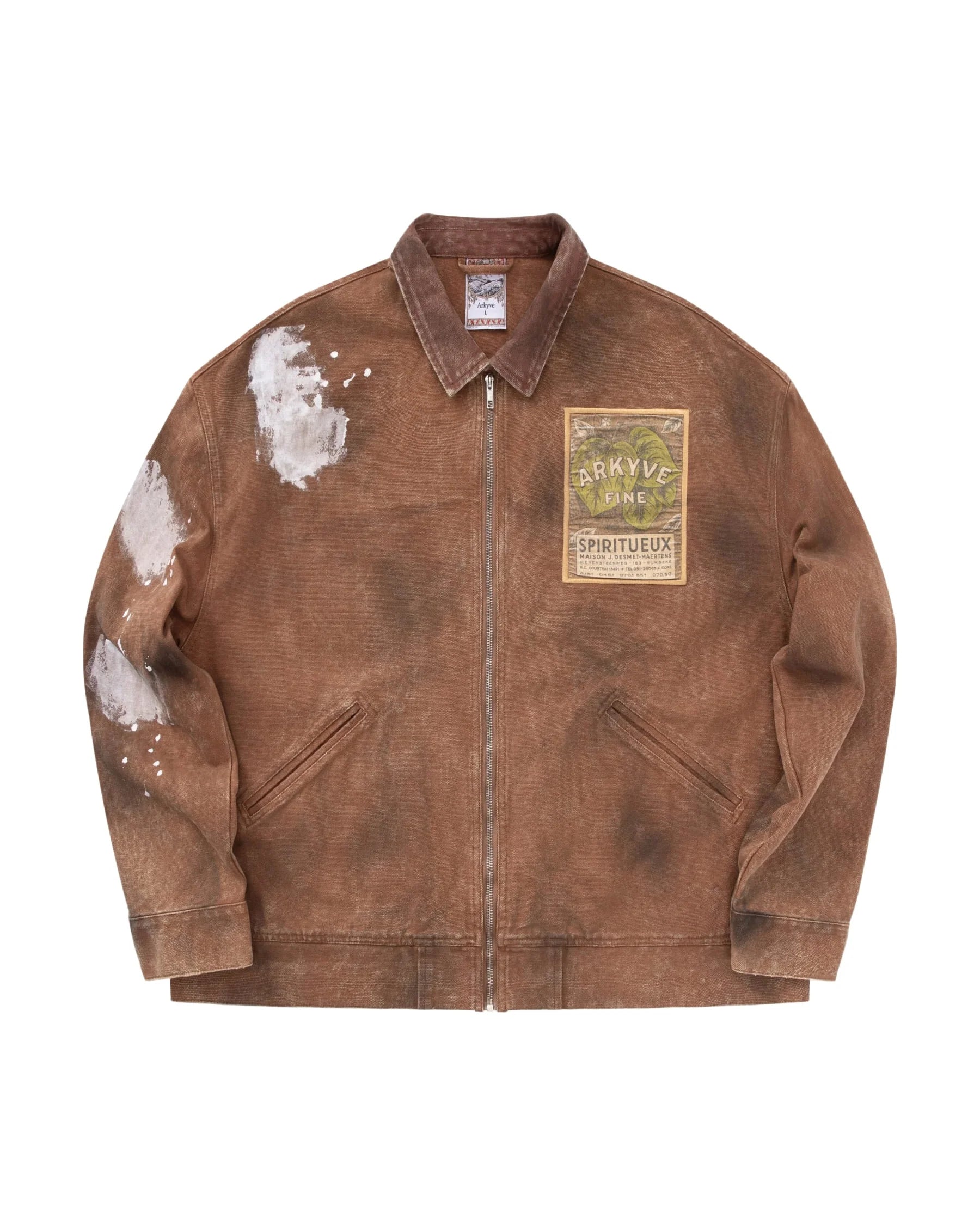 Arkyve "Wine Label" Distressed Work Jacket