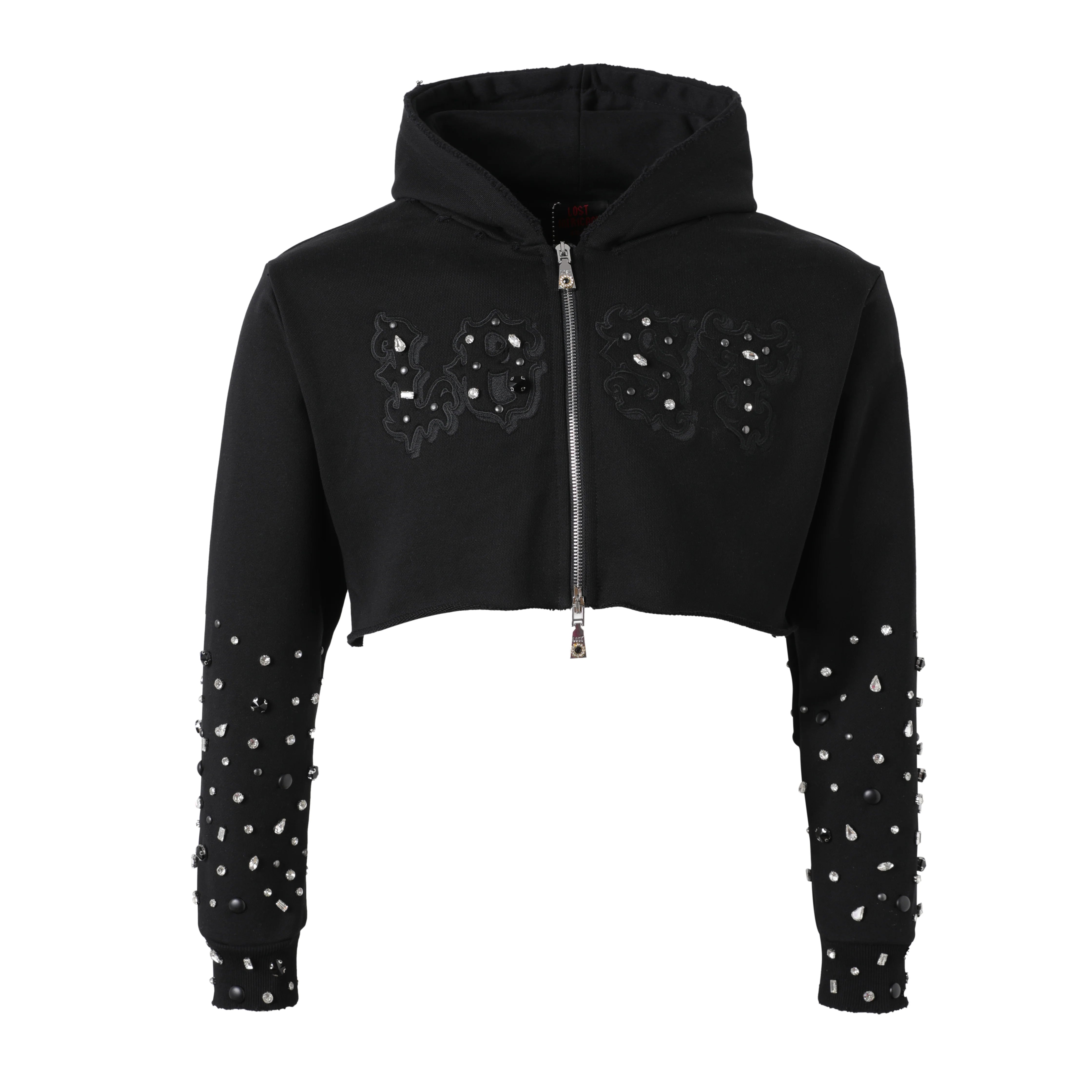 Lost intricacy "Black Patch" Women's Zip-Up Hoodie