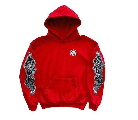 Warren Lotas "Three Reapers" Red Hoodie