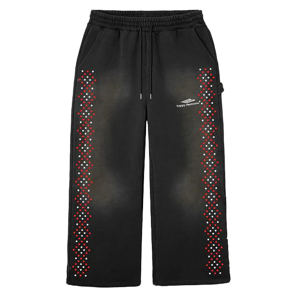 HMDD "Black Washed" Crystal Sweatpants