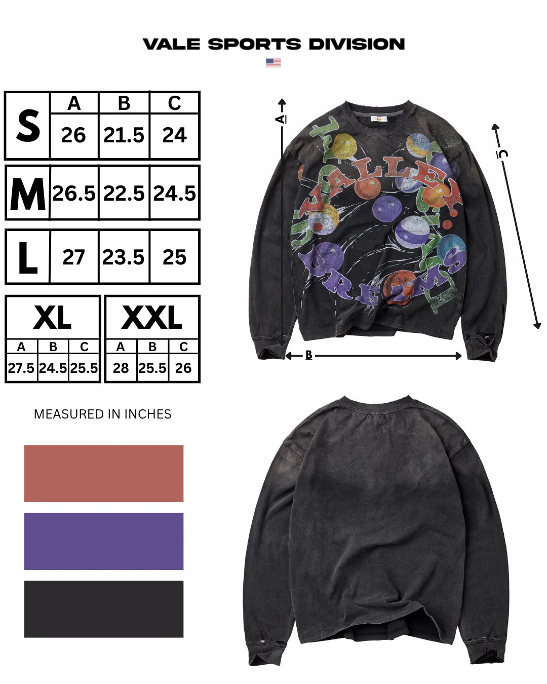 Vale "8 Ball" Black Long Sleeve