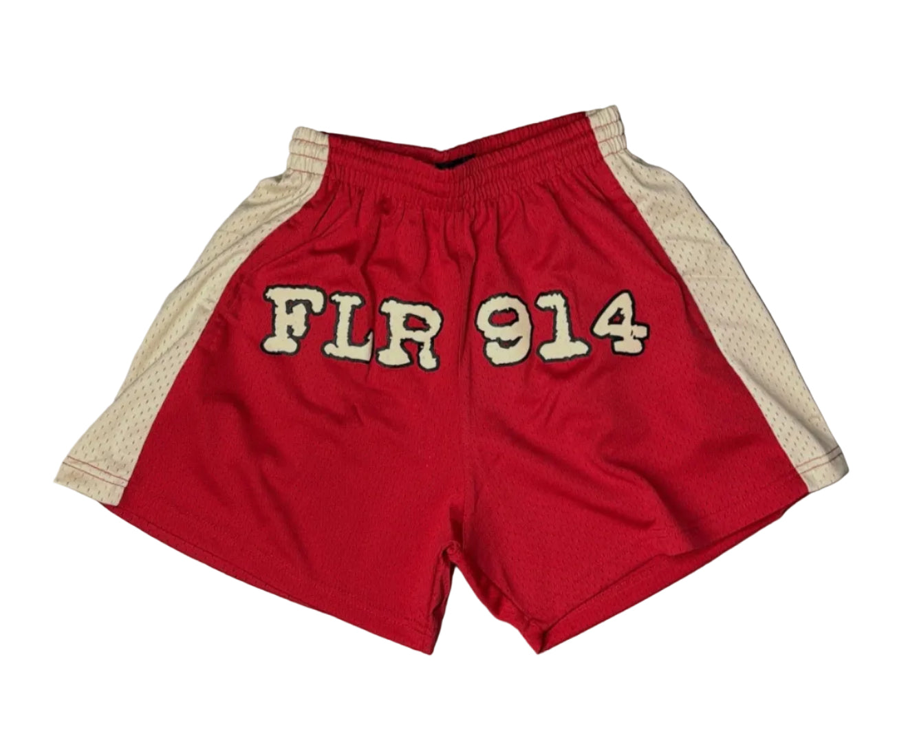 FLR 914 "Uniform" Red/Cream Mesh Shorts