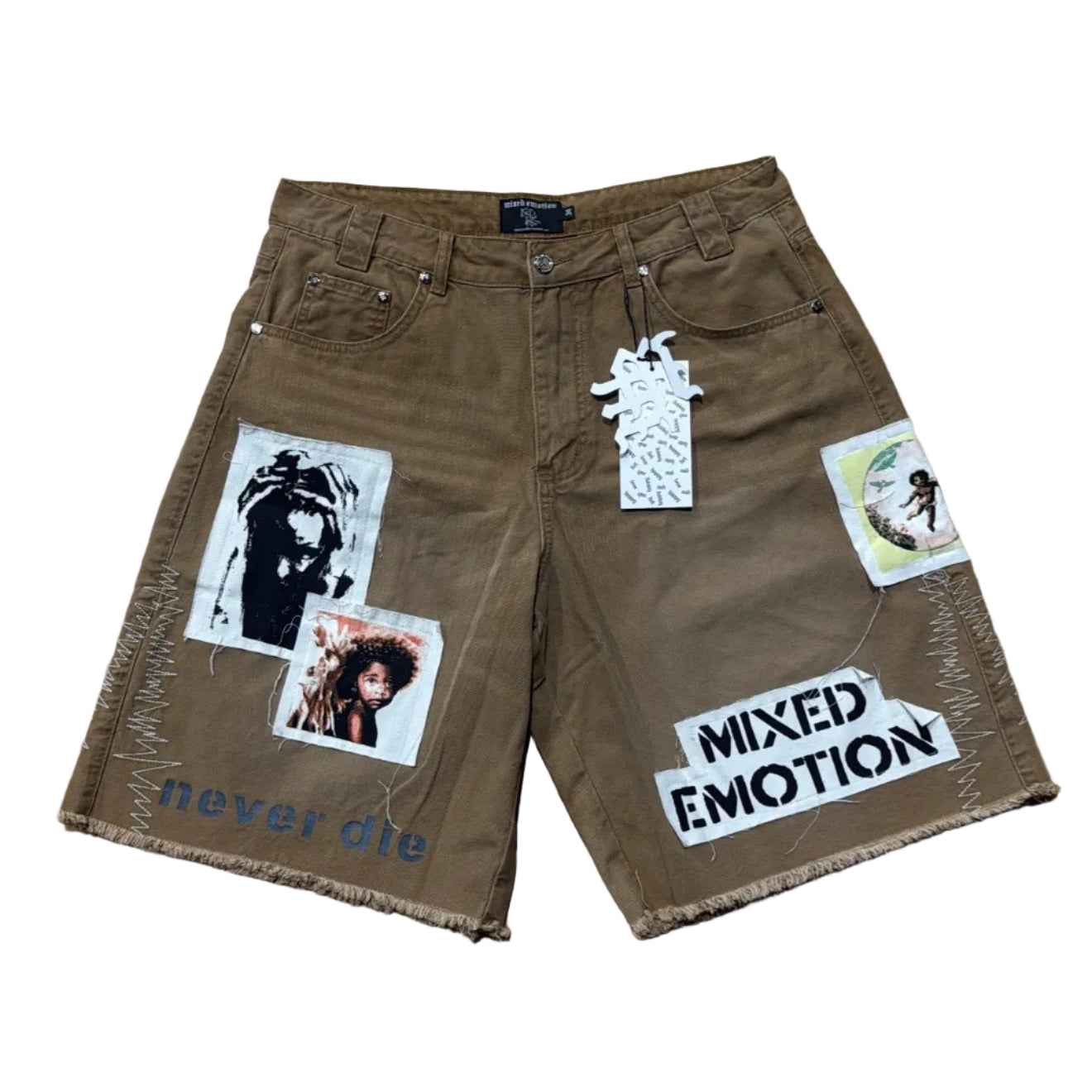 Mixed Emotions "Chaos" Khaki Carpenter Shorts