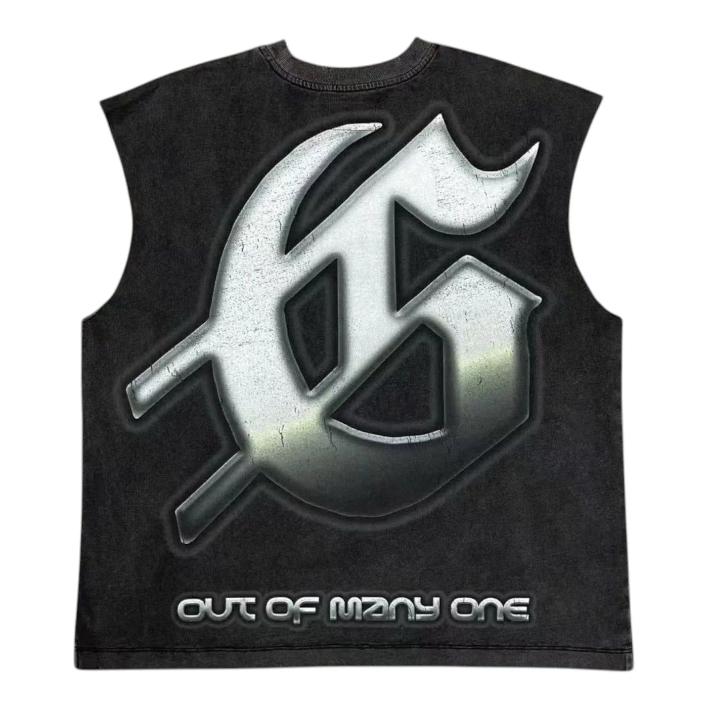 Godspeed "Sunken Liberty" Black Wash Sleeveless T-Shirt