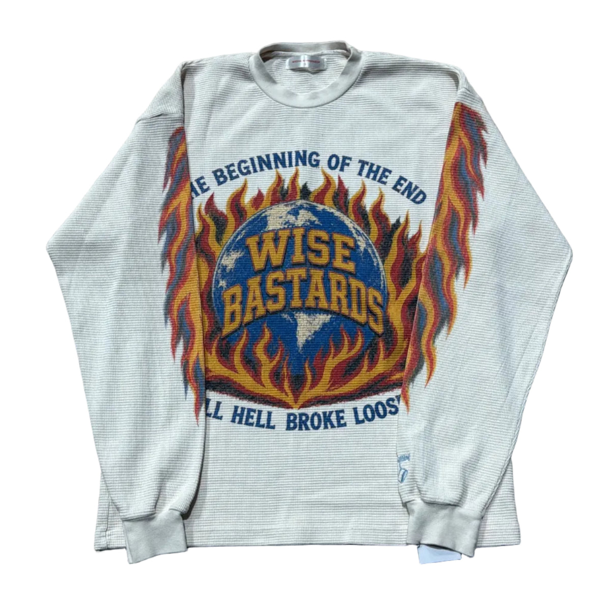NYCHA Approved "Wise Bastard" Cream Thermal Long Sleeve