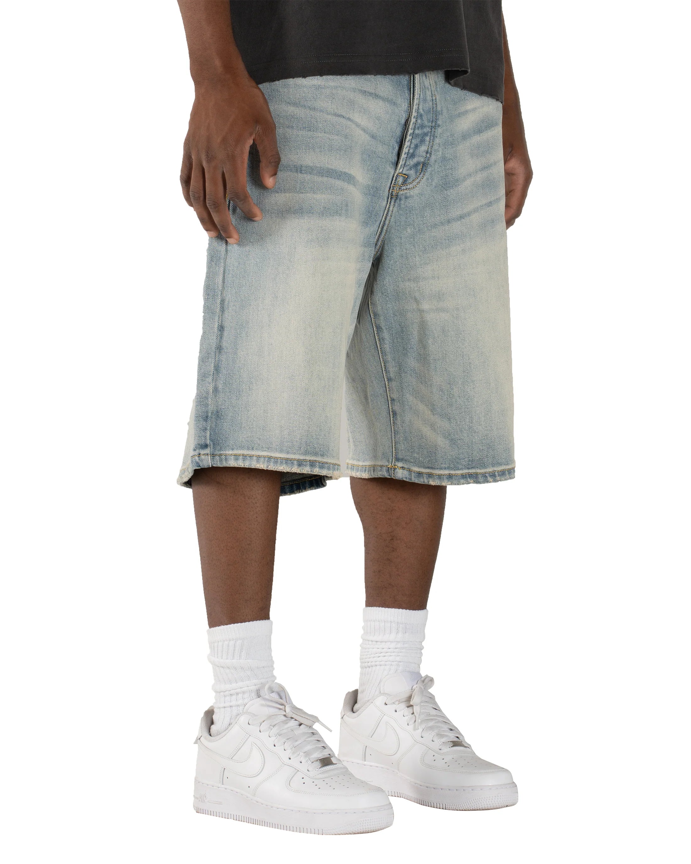 Mint Crew "Malibu Wash" Jean Shorts