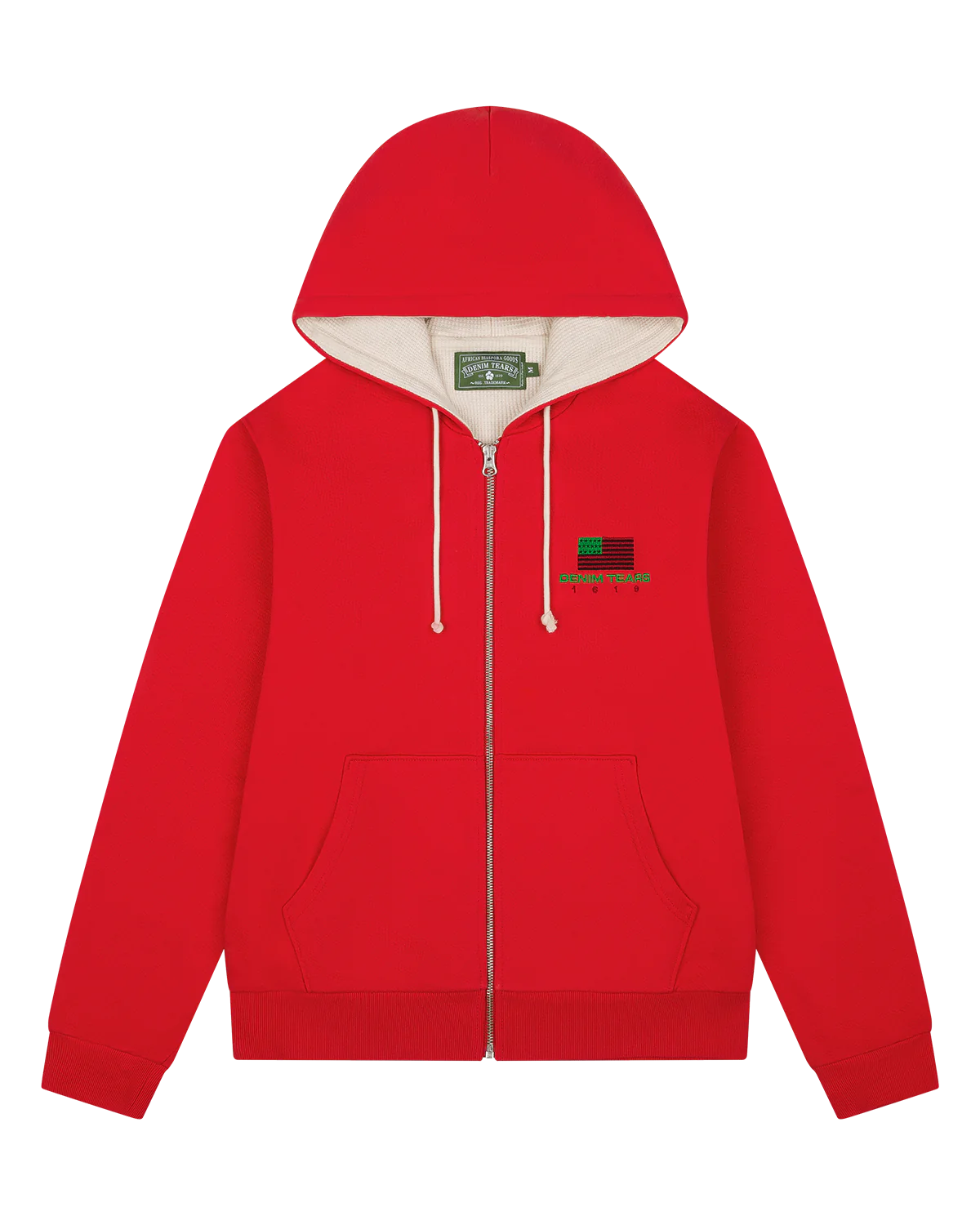 Denim Tears "ADG" Red Zip-Up Hoodie