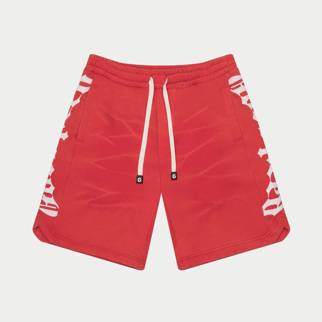 Godspeed "Red Tie-Dye" Courtside Cotton Shorts