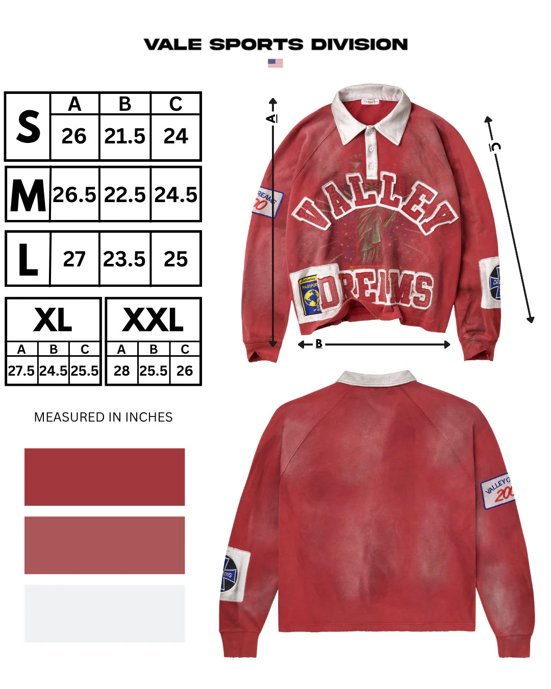 Vale "Ben" Red Rugby Shirt
