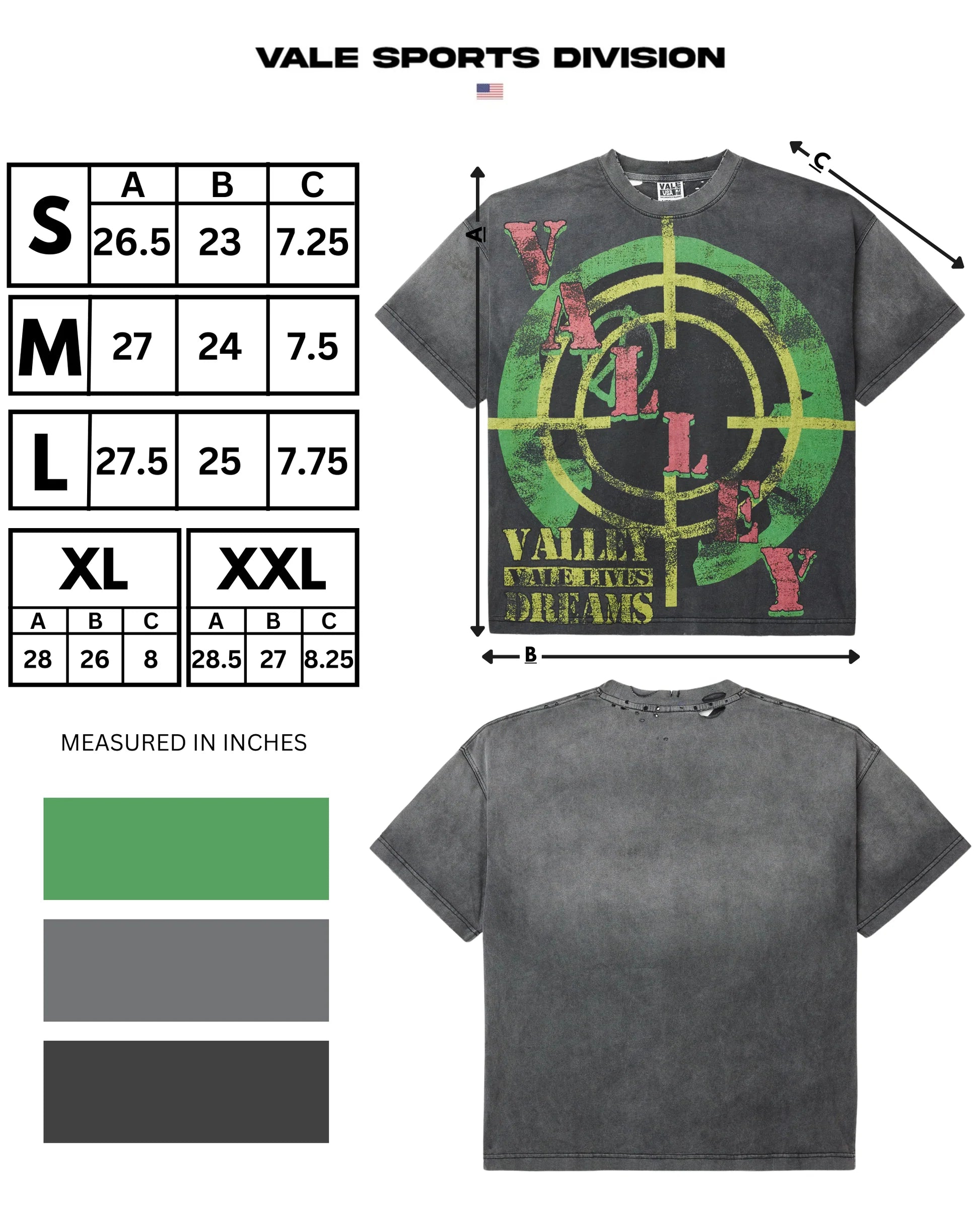 Vale "Target" Black T-Shirt