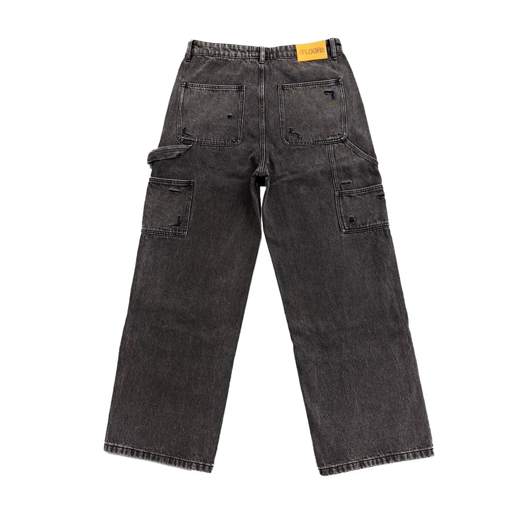 Floor 914 "Triple Knee" Black Denim