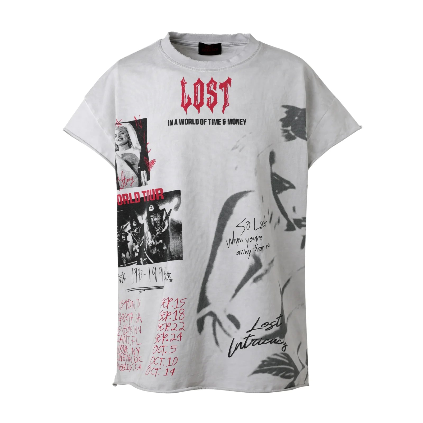 Lost Intricacy "Broken Hearts" White 1/4 Sleeve T-Shirt