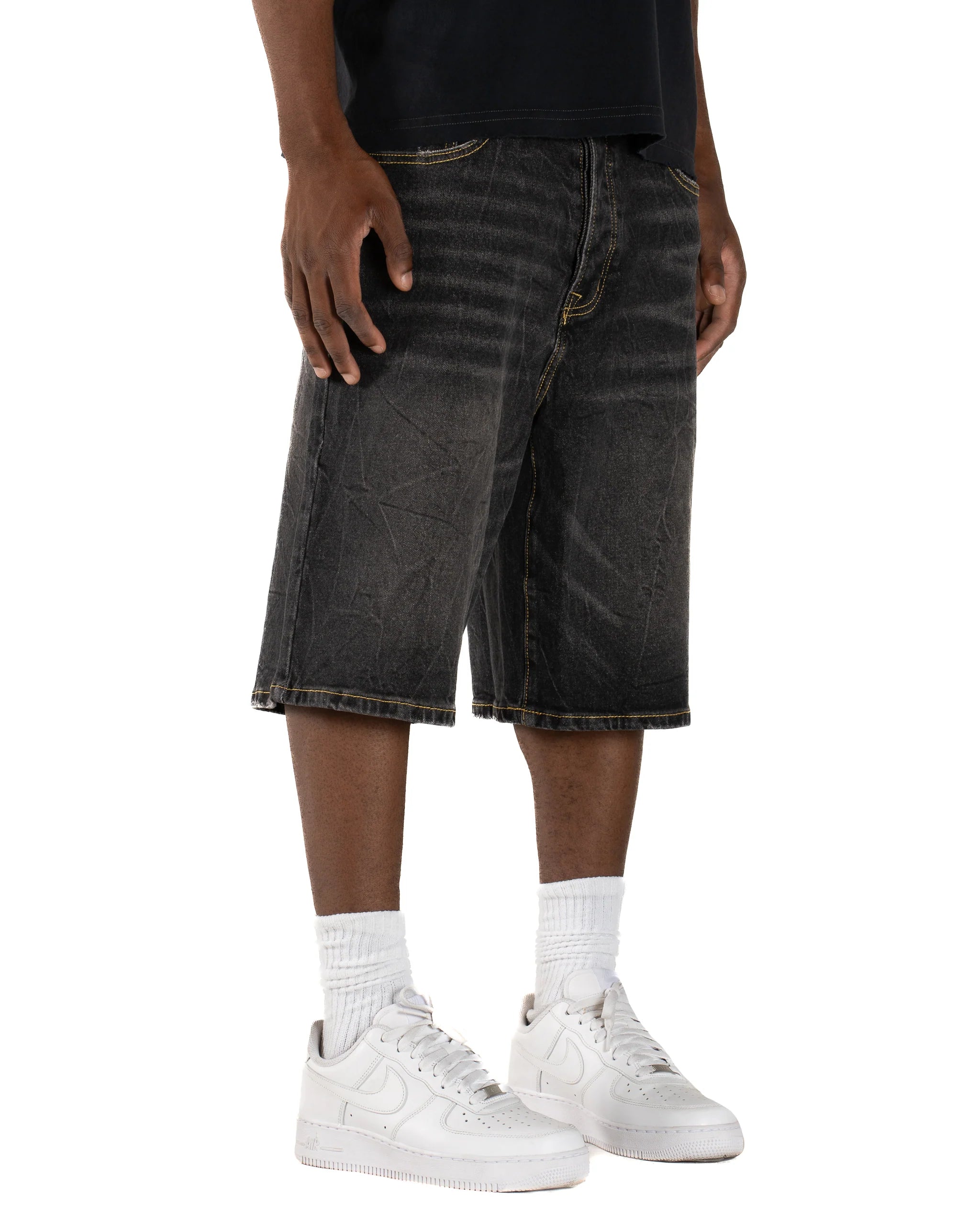 Mint Crew "Obsidian Wash" Jean Shorts