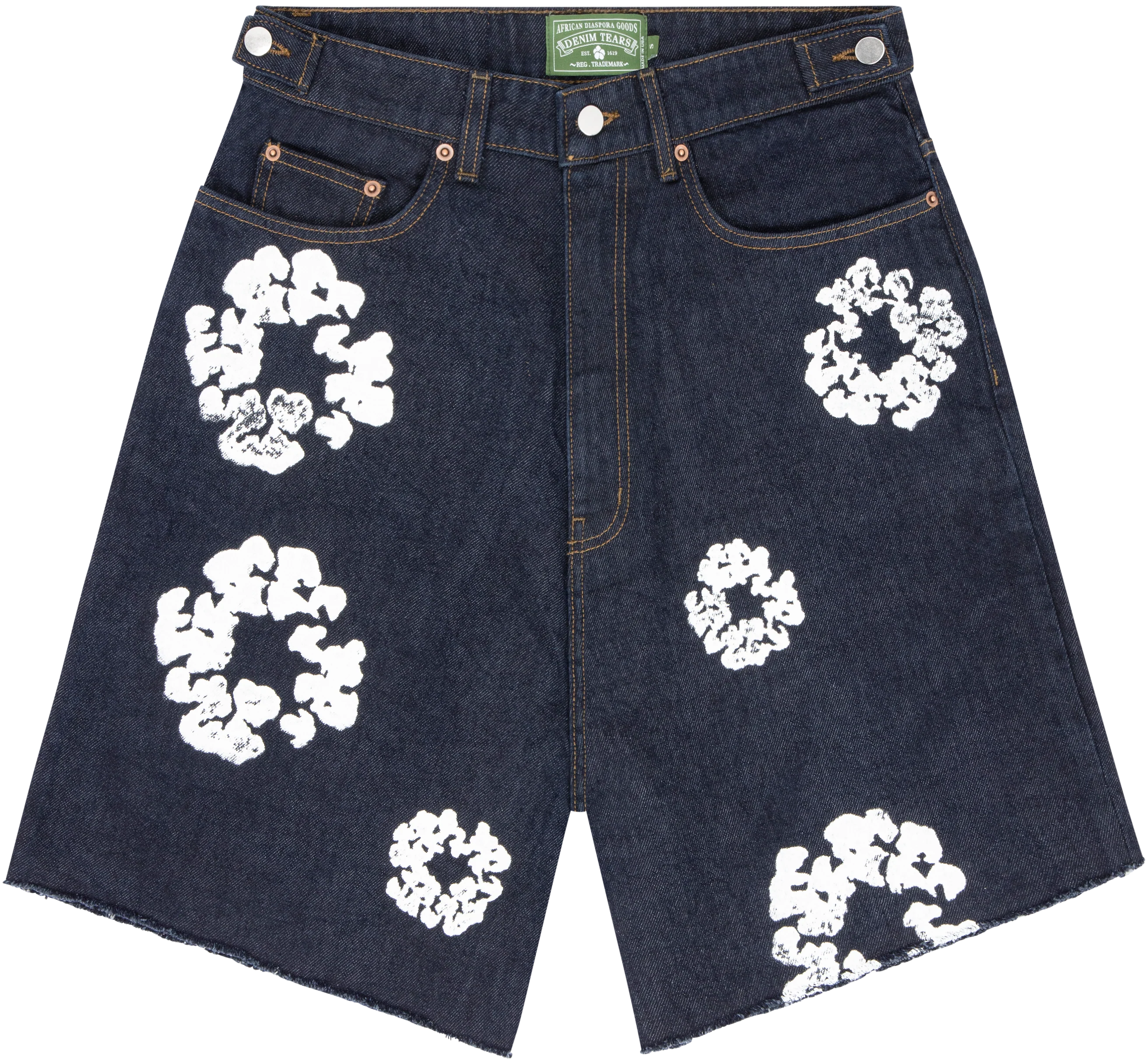 Denim Tears Selvedge Cotton Wreath Jean Shorts
