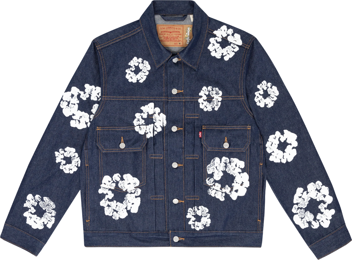 Denim Tears Indigo Cotton Wreath Jean Jacket